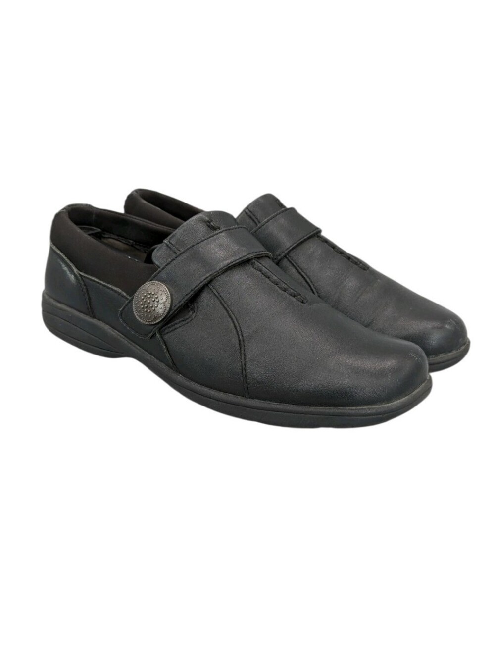 Abeo Smart 3540 Women's Slip On Loafers Shoes Leather Black Comfort Size 9.5